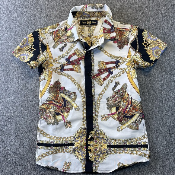 Vintage Y2K Phat Farm Chain link Button Up Shirt Sz 2T Russell‎ Simmons - Picture 1 of 5